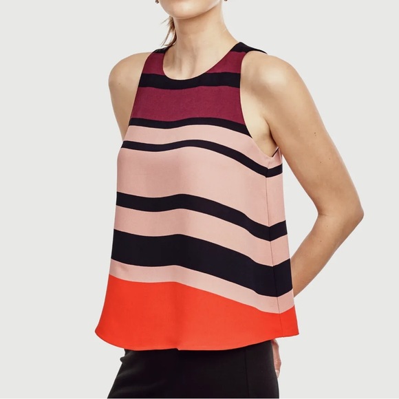 ✨ CLEAR OUT SALE ✨ Ann Taylor Striped Sleeveless Blouse - Picture 1 of 7